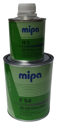 Грунт выравниватель 2К HS, Mipa F54 комплект 1,25л, серый